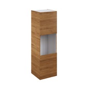 Colonne four "Basilie" imitation chêne fumé l.60 x h.201 x p.57 cm + 2 portes + 1 tiroir - Brico Dépôt