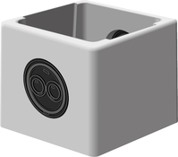 Regard béton avec opercules noires 220 x 220 mm - Brico Dépôt