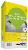 Colle tous carreaux neufs et réno Blanc 25 Kg - Weber - Brico Dépôt