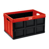 Casier pliable 46 L noir et rouge Brico Dépôt - L. 53 x l. 36  x H. 29.5cm - Brico Dépôt