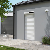 Volet roulant solaire motorisé aluminium blanc 205 x 80 cm - GEOM - Brico Dépôt