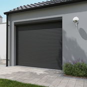 Volet roulant motorisé aluminium gris 215 x 240 cm - GEOM - Brico Dépôt