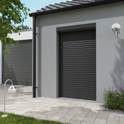 Volet roulant motorisé aluminium gris 215 x 120 cm - GEOM - Brico Dépôt