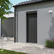 Volet roulant motorisé aluminium gris 215 x 80 cm - GEOM - Brico Dépôt