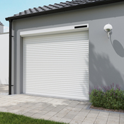 Volet roulant solaire motorisé aluminium blanc 215 x 240 cm - GEOM - Brico Dépôt