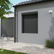 Volet roulant aluminium gris 145 x 120 cm - GEOM - Brico Dépôt