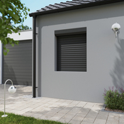Volet roulant aluminium gris 125 x 100 cm - GEOM - Brico Dépôt