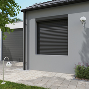 Volet roulant aluminium gris 160 x 140 cm - GEOM - Brico Dépôt