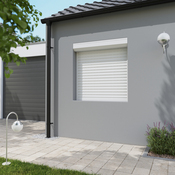 Volet roulant aluminium blanc 125 x 120 cm - GEOM - Brico Dépôt