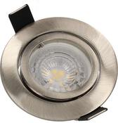 Spot encastrable orientable gu10 380lm 2700k acier - Brico Dépôt