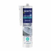 Mastic silicone pour joint sanitaire, traité anti-moisissures transparent -  280ML - Bostik - Brico Dépôt