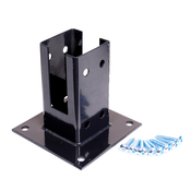 Platine de fixation pour poteau bois gris foncé - 70 mm x 70 mm - Marque BLOOMA - Brico Dépôt