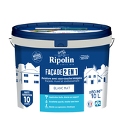 Peinture façade 2 en 1 blanc mat 10 L - Ripolin - Brico Dépôt