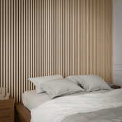 Panneau tasseaux acoustique chêne clair - 2440 x 600 mm, épaisseur 21 mm - Brico Dépôt