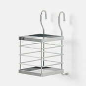 Porte-ustensiles de barre de crédence argent chromé - H. 22,5 x l. 11,5 cm - Cooke and Lewis - Brico Dépôt