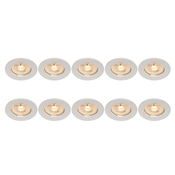 10 spots GU10 IP20 blanc - Brico Dépôt