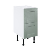 Meuble bas de cuisine "Coline" vert sauge l.40 x h.72 x p.57 cm 2 casseroliers + 2 tiroirs intérieurs - Brico Dépôt