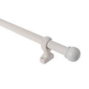 Kit barre à rideau 150cm bois blanc - Brico Dépôt