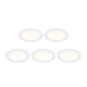 Lot 5 spots encastrer noir slim 85 mm 4000 K - Brico Dépôt