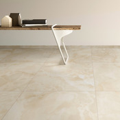 Carrelage sol intérieur ONIX crème 61,5x61,5 cm grès cérame émaillé mat 8 mm - Brico Dépôt