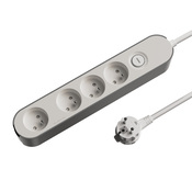 Bloc 4 prises 1,5 m gris et blanc - Brico Dépôt