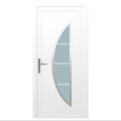 Porte PVC gauche demi lune H. 215 cm x Ep. 7 cm x l. 80 cm - Brico Dépôt