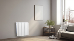 Radiateur à eau chaude en aluminium "ALICE ROYAL" blanc - H.65 x L.66 cm - Sira - Brico Dépôt