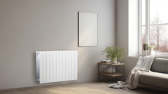 Radiateur à eau chaude en aluminium "ALICE ROYAL" blanc - H.65 x L.96 cm - Sira - Brico Dépôt