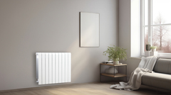 Radiateur à eau chaude en aluminium "ALICE ROYAL" blanc - H.65 x L.80 cm - Sira - Brico Dépôt