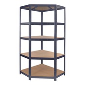 Étagère d'angle bois et métal charge totale maxi 500 kg - H. 179 x L. 70 x P. 40 cm - Cooke and Lewis - Brico Dépôt