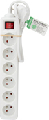 Bloc multiprise recycle 6 prises x 16A blanc + interrupteur H05W-F 3G1 - 0,75 M   - Brico Dépôt