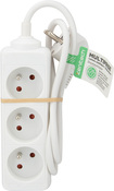 Bloc multiprise recycle 3 prises x 16A blanc - 0,75 M   - Brico Dépôt