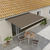 Store banne manuel L. 200 x l. 295 x h. 20 cm Taupe - Marque BLOOMA - Brico Dépôt