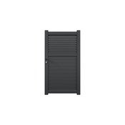 Portillon aluminium gris anthracite "Lota" - L. 1 x H. 1,80 m - Brico Dépôt
