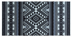 Tapis intérieur de propreté formes géométriques noir et blanc - 60x80 cm  - Brico Dépôt