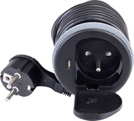 Bloc encastrable à clapet noir 1x16A + USB - Otio - Brico Dépôt