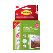 12 paires de languettes de fixation tableaux grand modèle blanc - charge max : 7kg - Command - Brico Dépôt