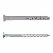 Cheville longue à frapper 6mm en nylon et acier - 80mm pour béton et brique - Brenner - Brico Dépôt