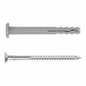 Cheville longue à frapper  6x40mm - nylon & acier, 100pcs pour béton, brique, pierre - Brenner - Brico Dépôt