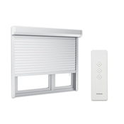 Volet roulant aluminium blanc motorisé 215 x 180 cm - Brico Dépôt