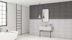 Faience 25 x 40 cm "Happy" blanc - Brico Dépôt