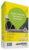 Colle fibrée terrasse et balcon gris - sac de 25 kg - Weber - Brico Dépôt