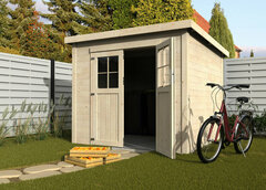 Abri de jardin en bois "TONY" toit plat 19mm 6,4m² - Brico Dépôt