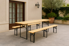 Table pliante acier bois - Brico Dépôt