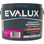Peinture mur haute résistance Base A Velours 2,5 L - Evalux - Brico Dépôt