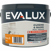 Peinture cuisine et bains Base B Satin 2,5 L - Evalux - Brico Dépôt