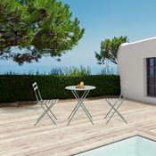 Ensemble pliant 3 pièces acier vert - Brico Dépôt