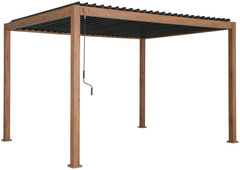 Pergola 4x3 m imitation bois - Brico Dépôt