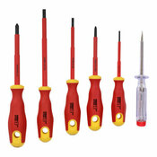 Lot 5 tournevis + testeur - Forge steel - Brico Dépôt