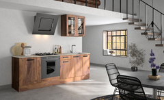 Cuisine en kit "ARIA" décor imitation bois - L.2,40 M - Brico Dépôt